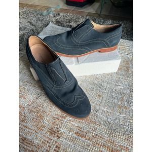 Mens FLORSHEIM Suede Wingtip Shoes Blue Sz 12D